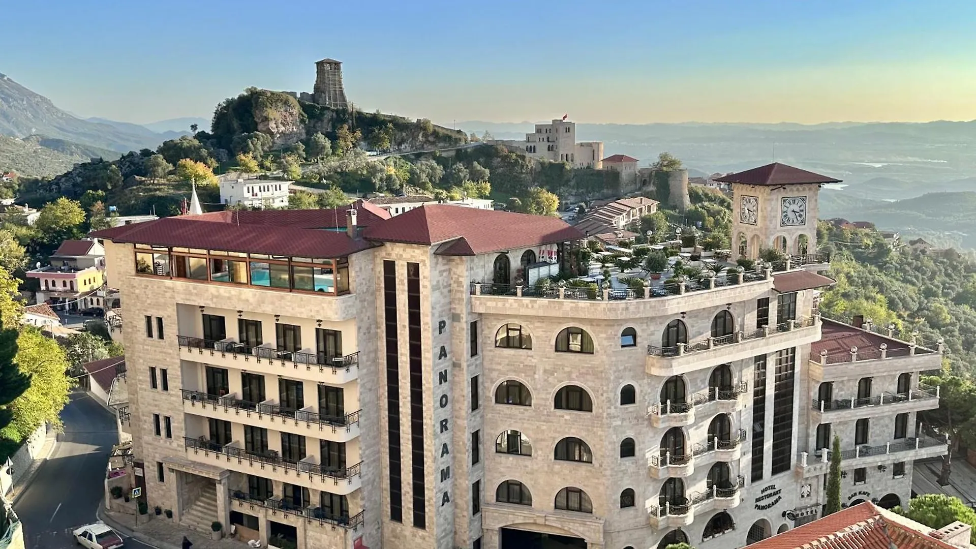 Hotel Panorama Kruje View On The Castle And The Old Town